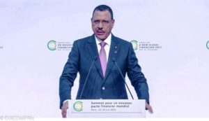 Discours de S.E.M. Mohamed BAZOUM, Président de la République du Niger, au Sommet pour Un Nouveau Pacte Financier Mondial qui se déroule les 22 et 23 juin 2023 à Paris, en France.